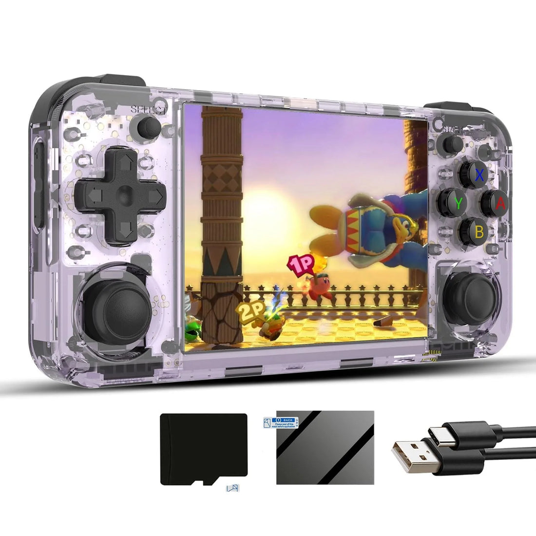 RG35XX H Linux Retro Handheld Game Console 64G Pre-Loaded 5570 Games, 3.5&