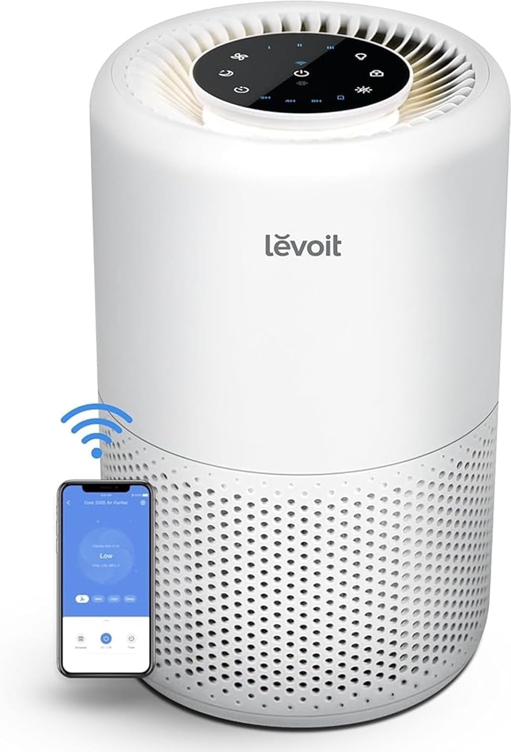 Air Purifiers for Bedroom Home, Smart & Voice Control, AHAM VERIFIED, 3-In-1 Air Filter for Allergens, Pollen, Dust, Odor, Smoke, Quiet Sleep Mode and Timer, Core 200S-P