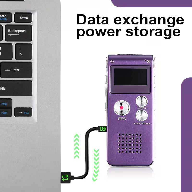 16GB Digital Voice Recorder – Sound Activated, Lectures, Meetings