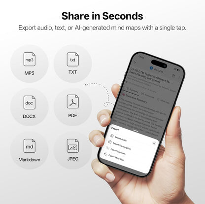 Recdot AI Voice Recorder Earbuds, AI Note Taker for Meetings &amp; Calls | Real-Time Transcription &amp; Translation across 78 Languages, 48 Db Hybrid ANC, AI Powered Summaries with Advanced LLM Models