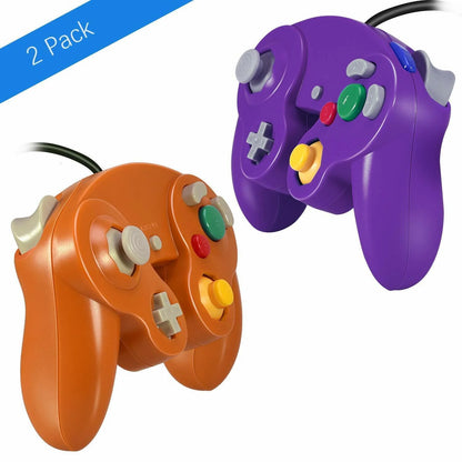 2 Pack Wired NGC Controller Gamepad for Nintendo Gamecube GC &amp; Wii U Console USA