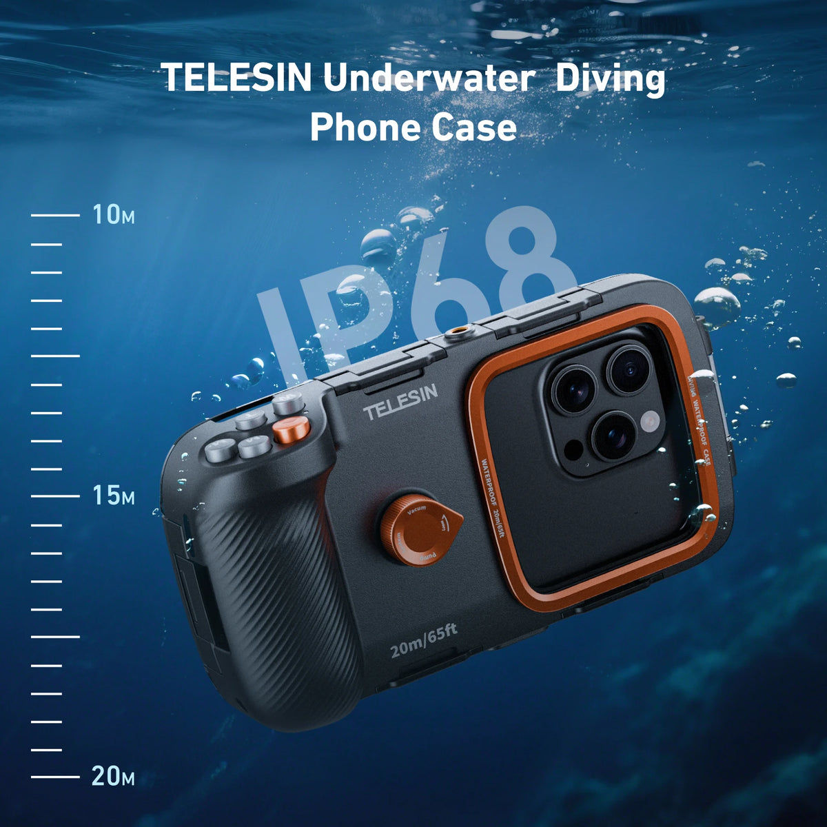 Diving Waterproof Phone Case Universal Phone Camera Shoot Hand Grip Holder Shooting Aid Remote Control Handle