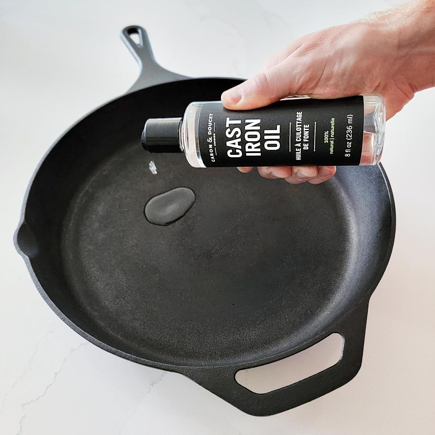 -Ultimate Cast Iron Care Set Seasoning Oil,Cleaning Soap & Restoring Scrub | 100% Plant-Based & Best for Cleaning,Washing,Restoring & Seasoning Cast Iron Skillets,Pans,Grills and More!