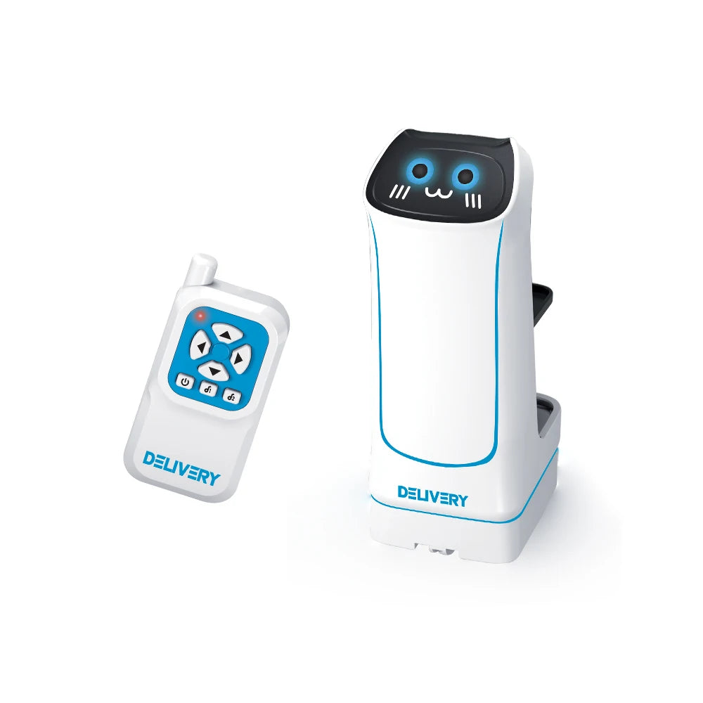 2.4Ghz Remote Control Food Delivery Robot Toy, Remote Control Toy Robot with Light and Music, Children&