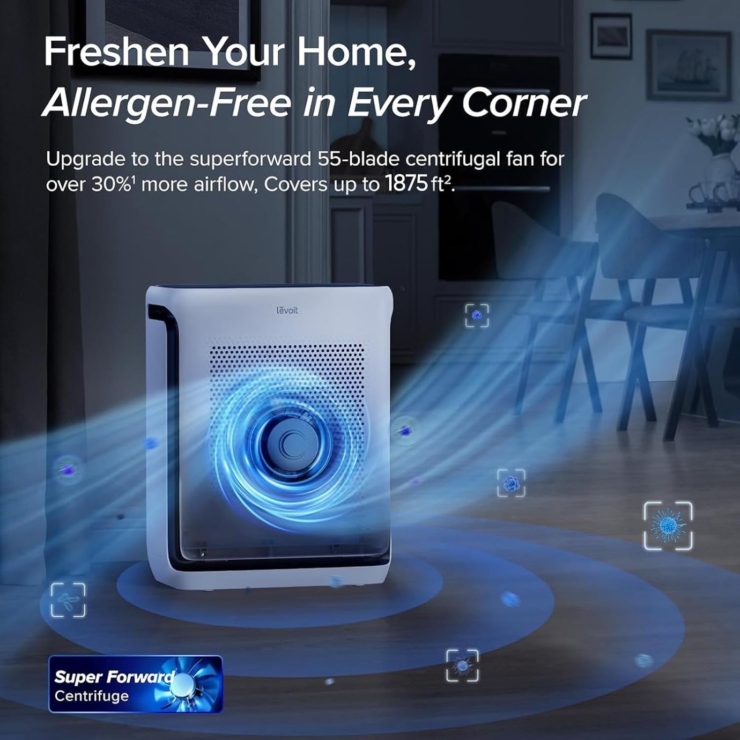 Air Purifiers for Large Room Home up to 1875 Ft² with Washable Filter, AHAM VERIFIED, Smart Control, HEPA Sleep Mode, Auto Mode, Removes Allergies, Pet Hairs, Smoke, Dust, Odors, Vital 200S-P