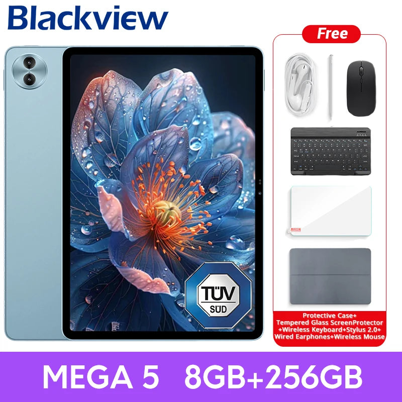 【World Premiere】 MEGA 5 AI Tablet 12.2" 2.4K 120Hz Display 12GB 256GB 10000Mah 55W Charging 4G Android 16 PC Pad ﻿