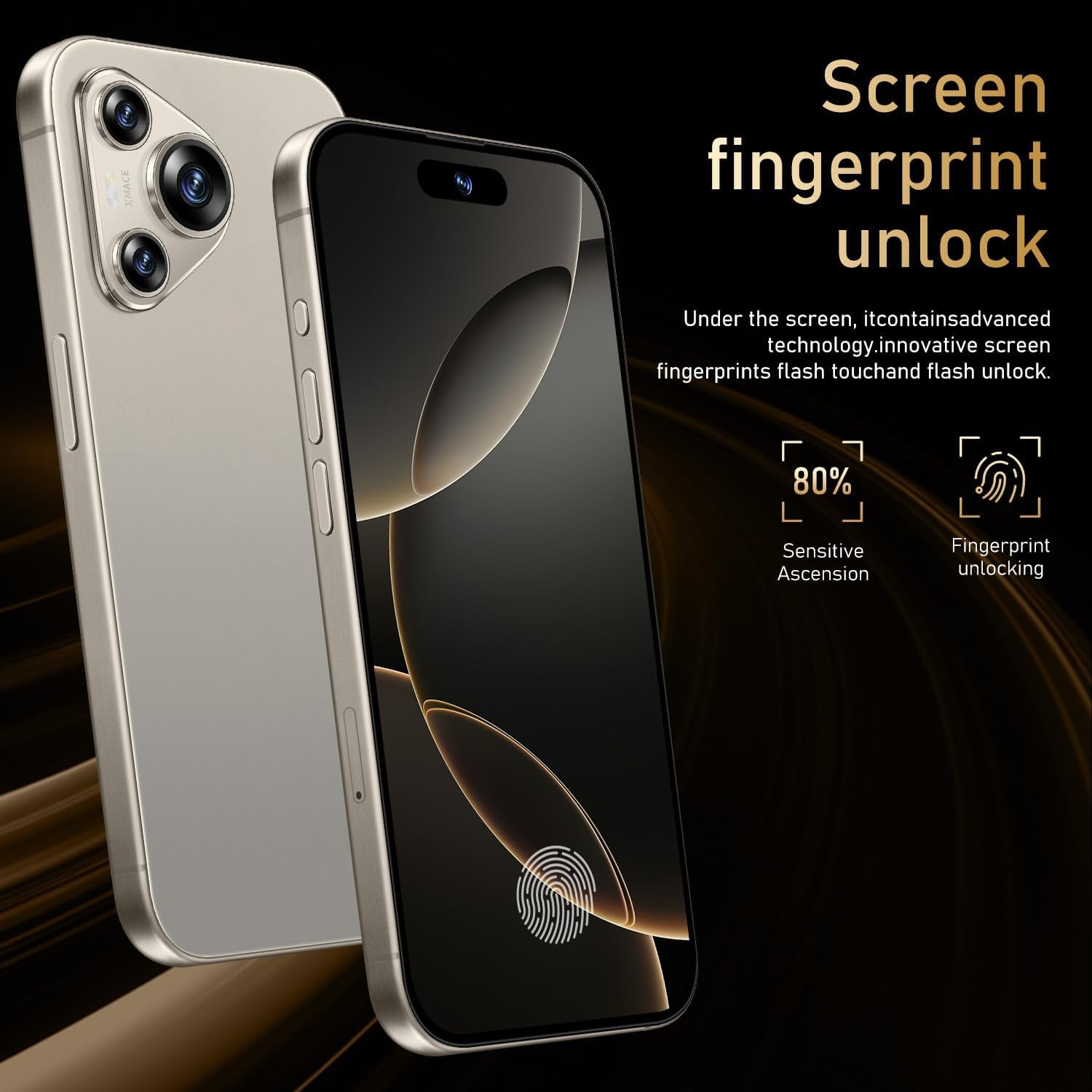 Unlocked Phone A16 PX Smartphone 8GB+256GB Cell Phone 24MP+50MP Camera Pixels 6800Mah Battery for Extended Standby 6.7 Inch HD Screen Mobile Phone 4G Dual SIM (Gray)